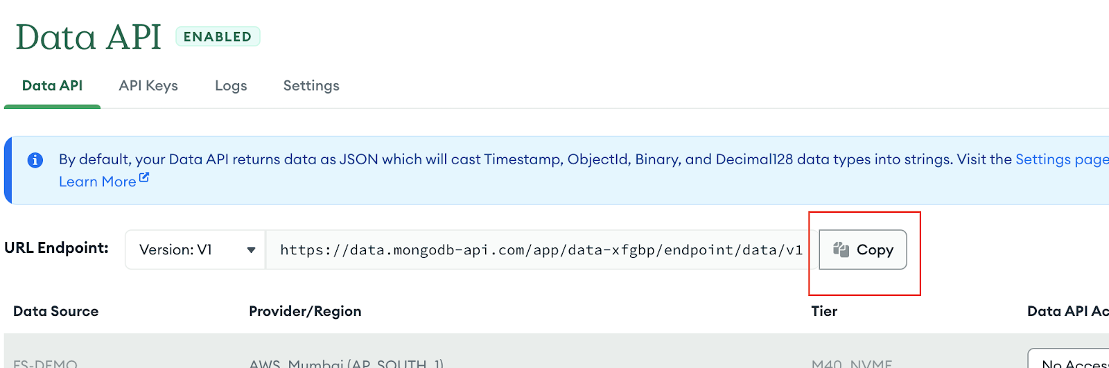 Endpoint URL