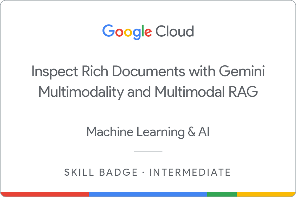 Inspect Rich Documents with Gemini Multimodality and Multimodal RAG徽章