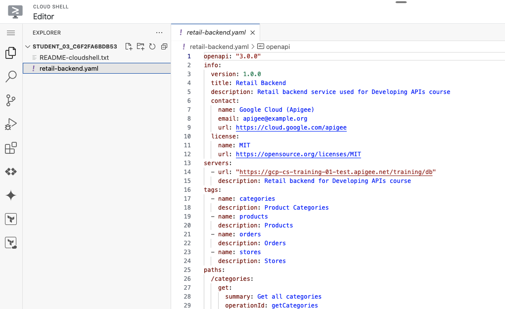 retail-backend.yaml file