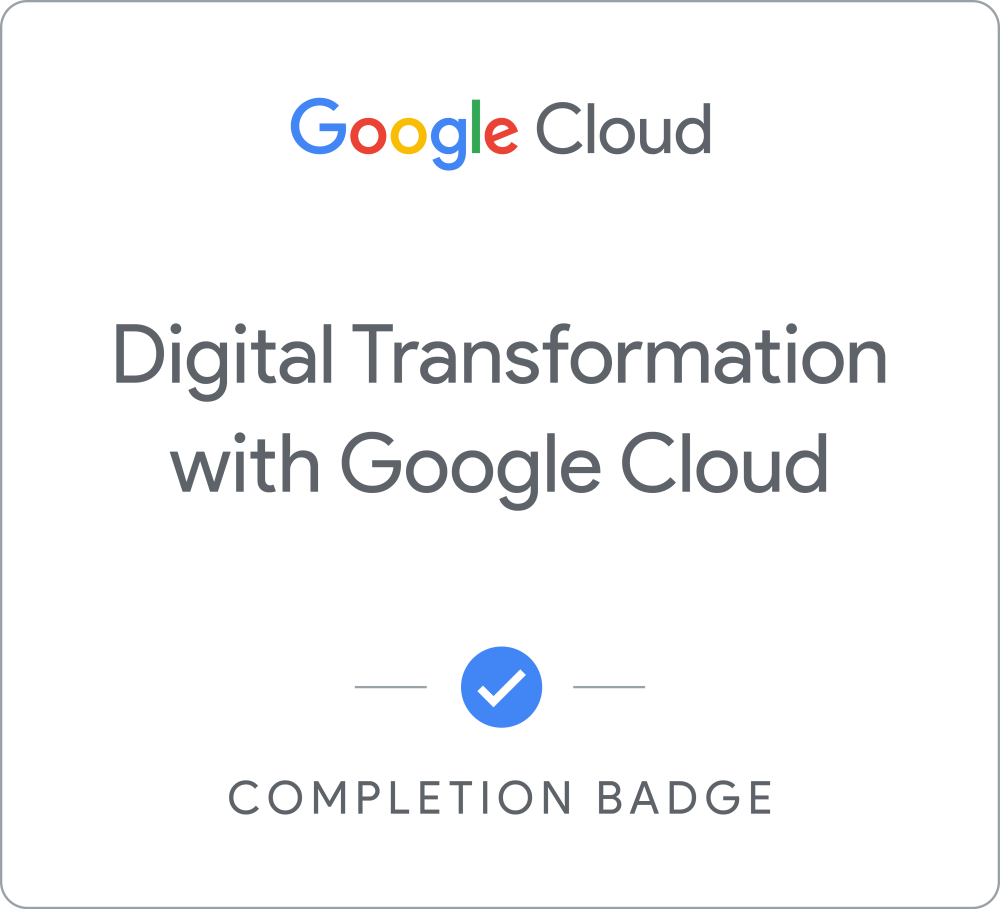 Digital Transformation with Google Cloud - Locales 배지