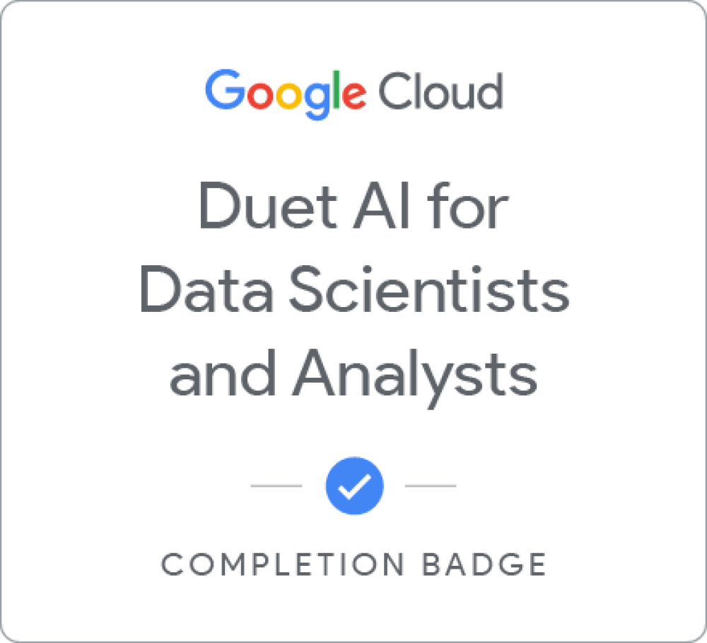 Badge pour Gemini for Data Scientists and Analysts
