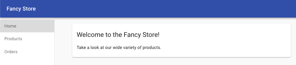 Fancy Store web page