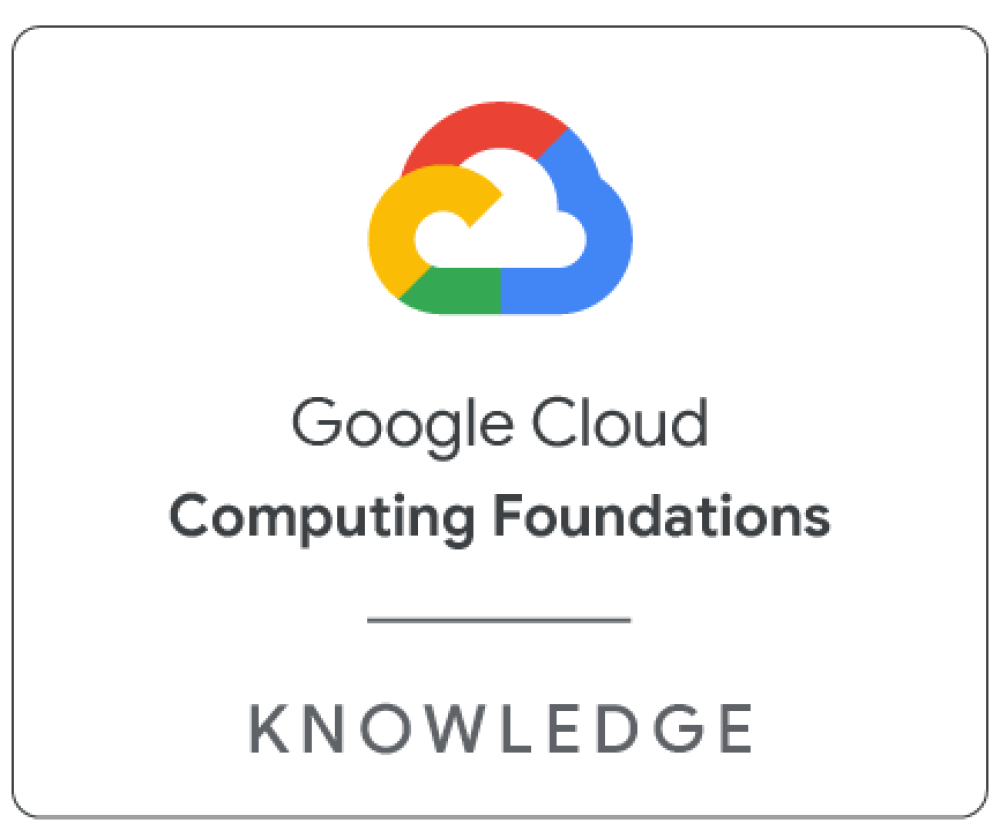 Odznaka dla Google Cloud Computing Foundations