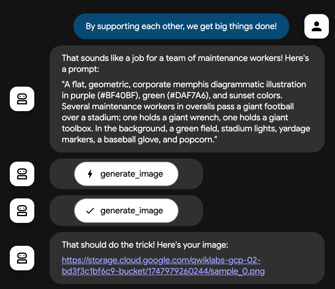 Example response from the model