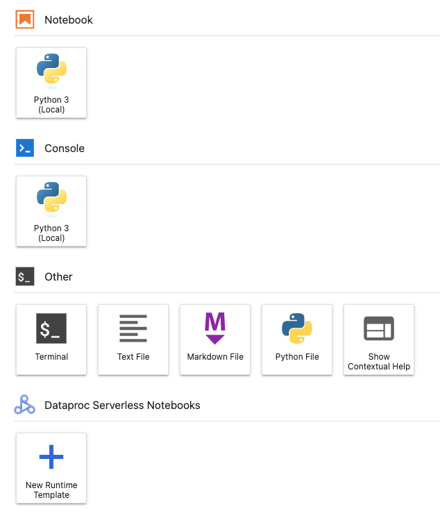 Open Python 3 notebook instance