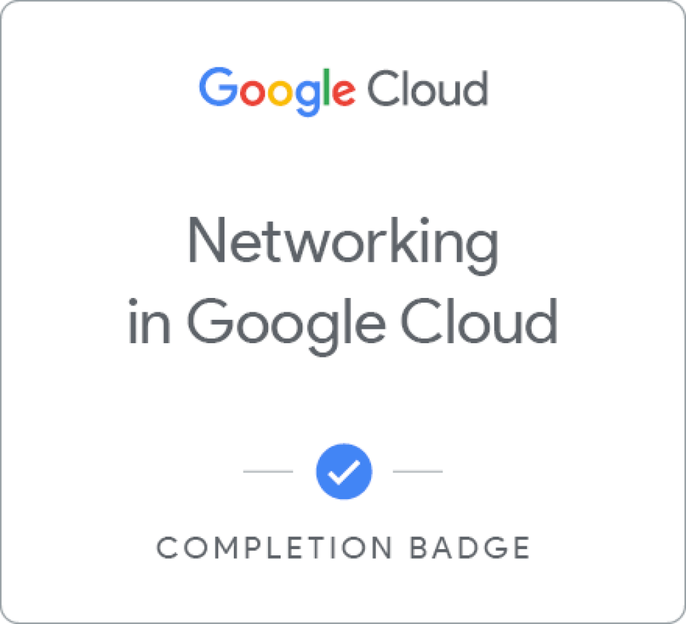 Badge for Networking Fundamentals in Google Cloud 