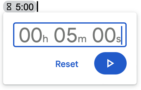 Edit timer amount