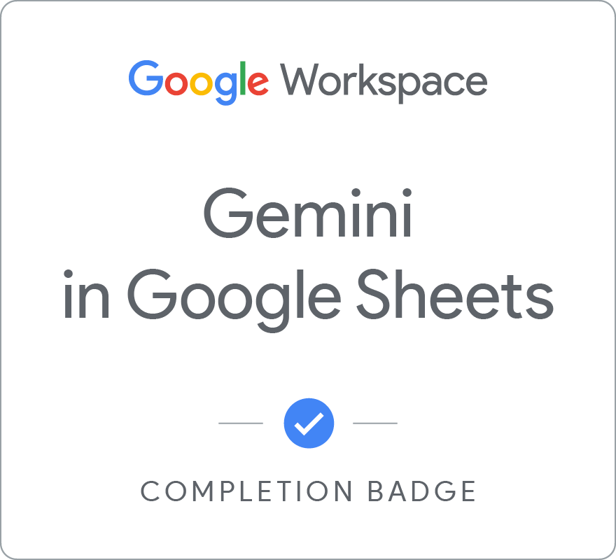 Badge for Gemini in Google Sheets