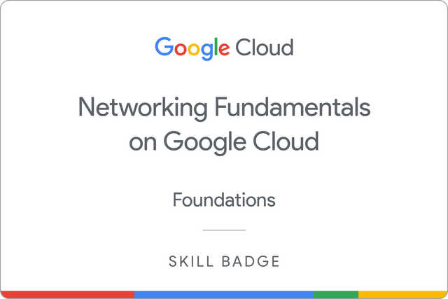 Badge for Networking Fundamentals on Google Cloud