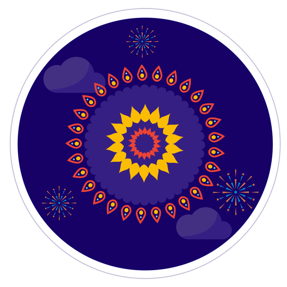 Badge untuk Diwali Game 1: Rangoli and Google Sheets