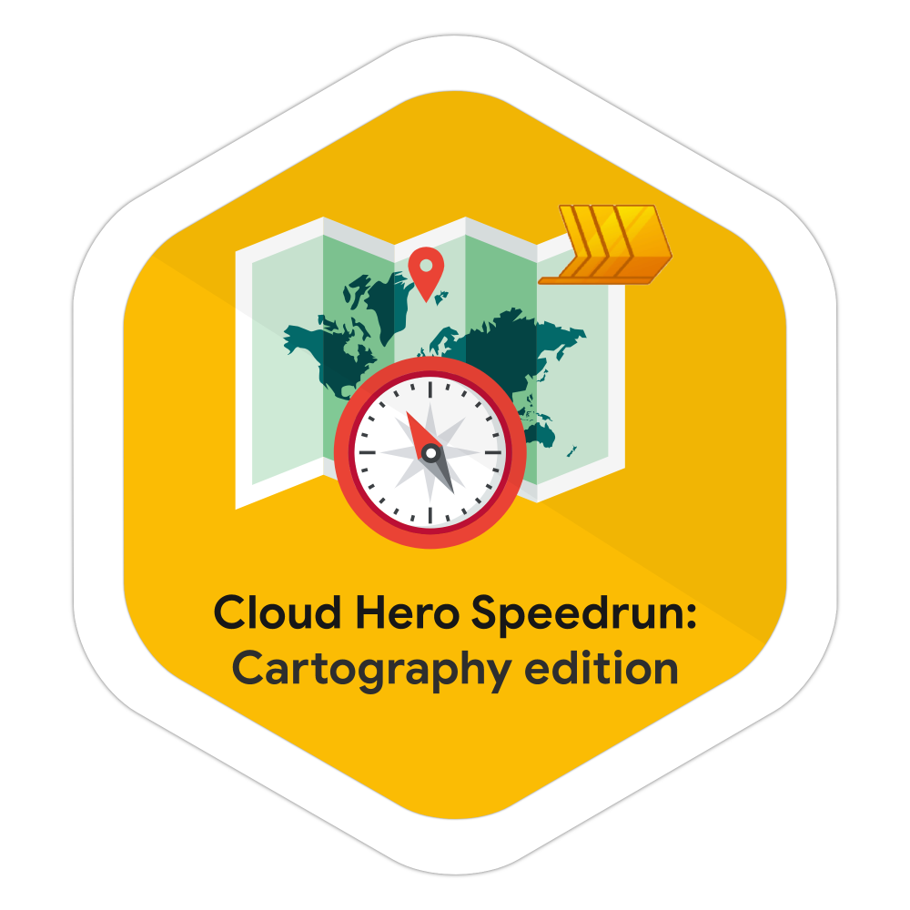 Badge pour Cloud Hero Speedrun: Cartography edition