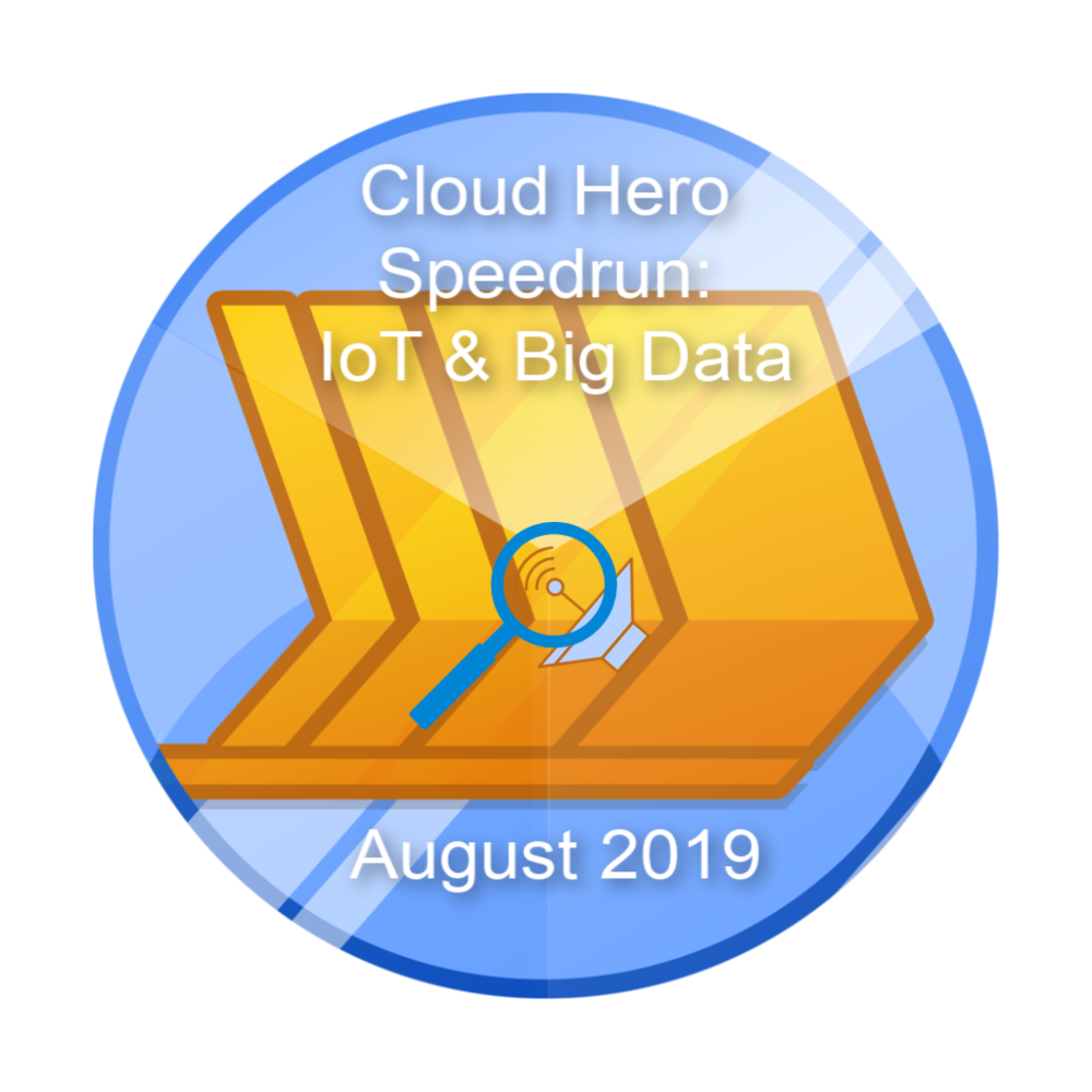 Cloud Hero Speedrun: IoT & Big Data のバッジ