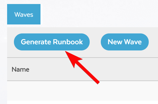 The Generate Runbook button