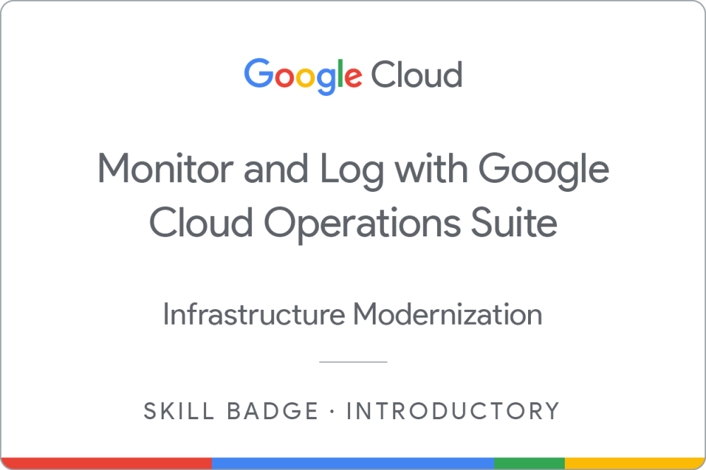 Monitor and Log with Google Cloud Observability のバッジ