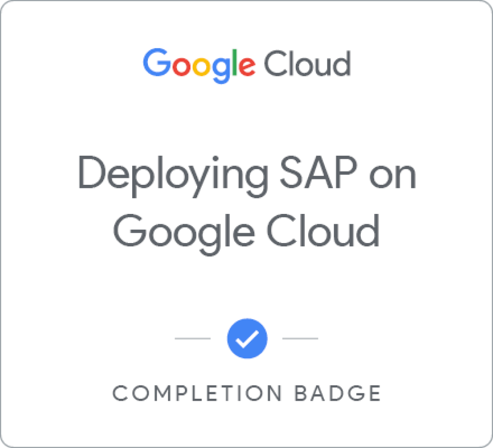 Badge für Deploying SAP on Google Cloud