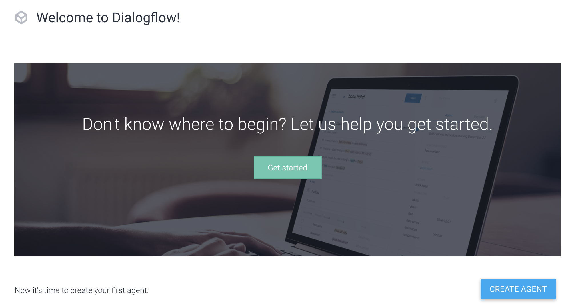 Welcome to Dialogflow page