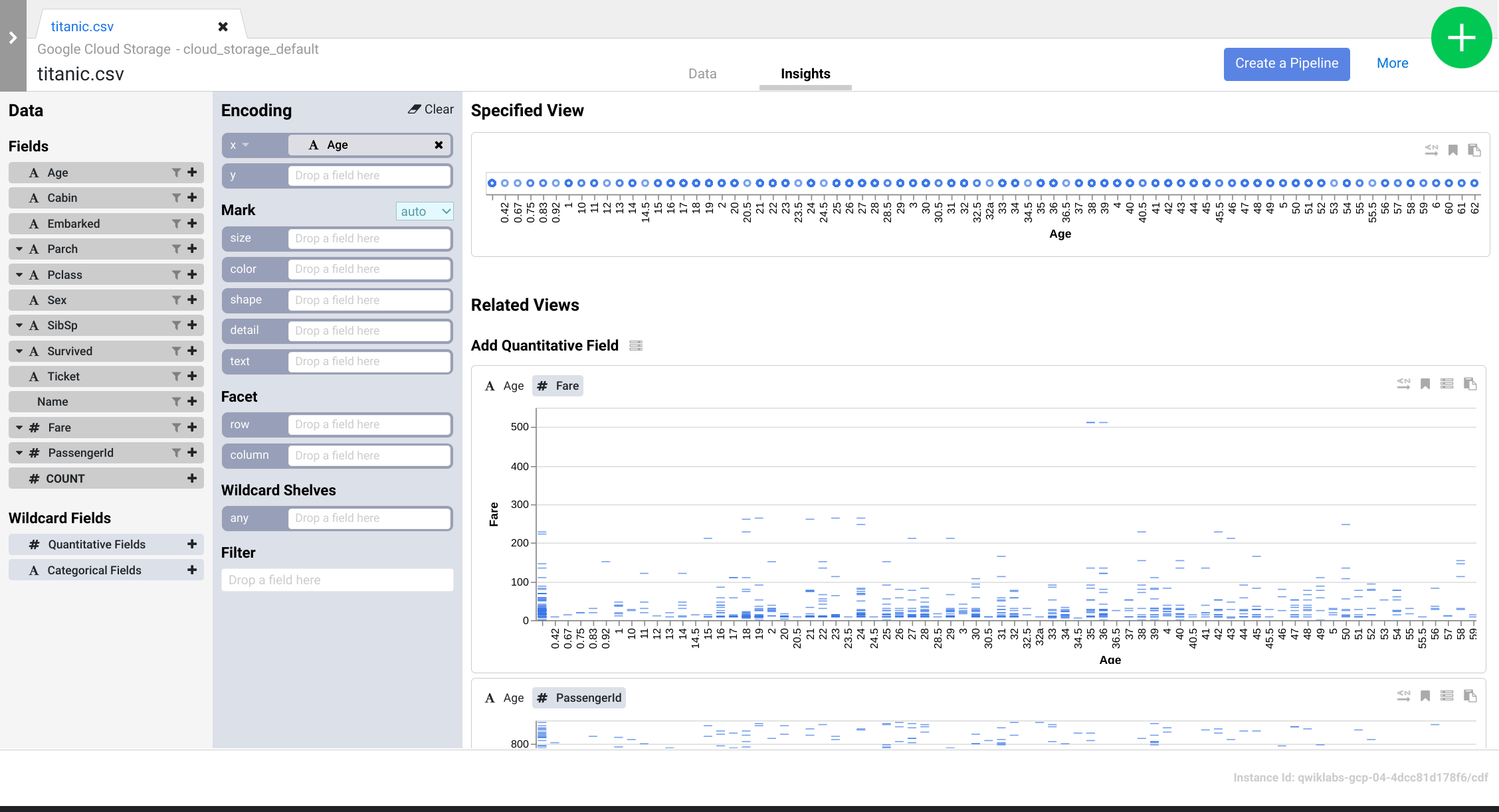 Insights tabbed page