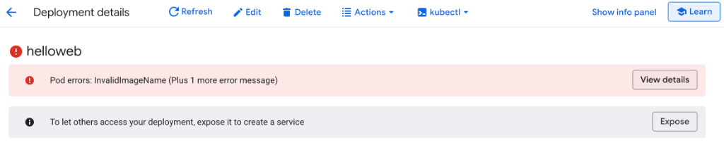 invalid image name error