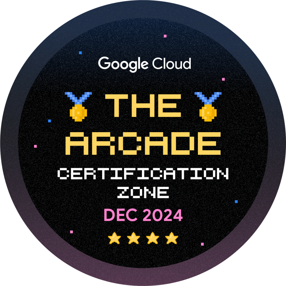 Badge for The Arcade Certification Zone December 2024