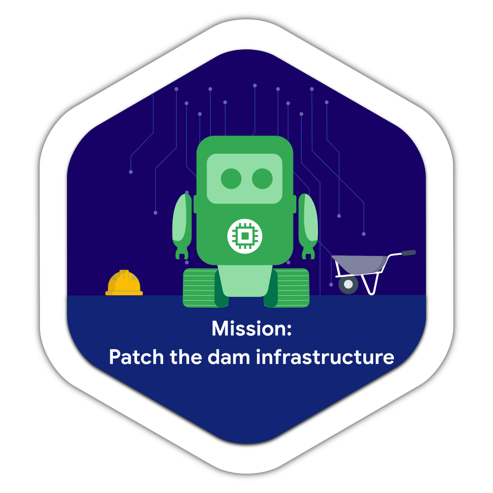 Значок за Mission: Patch the dam infrastructure