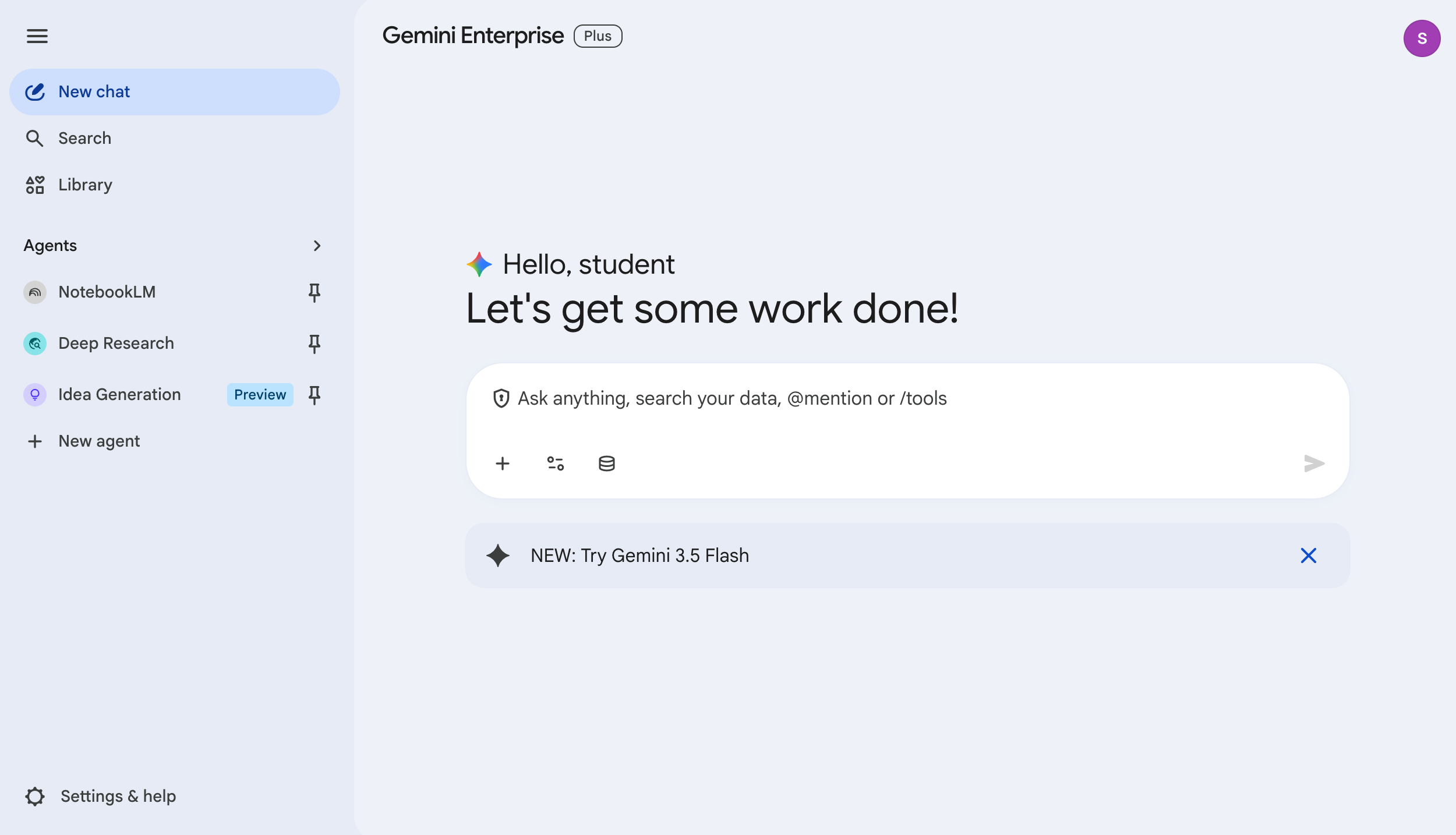 Gemini Enterprise UI