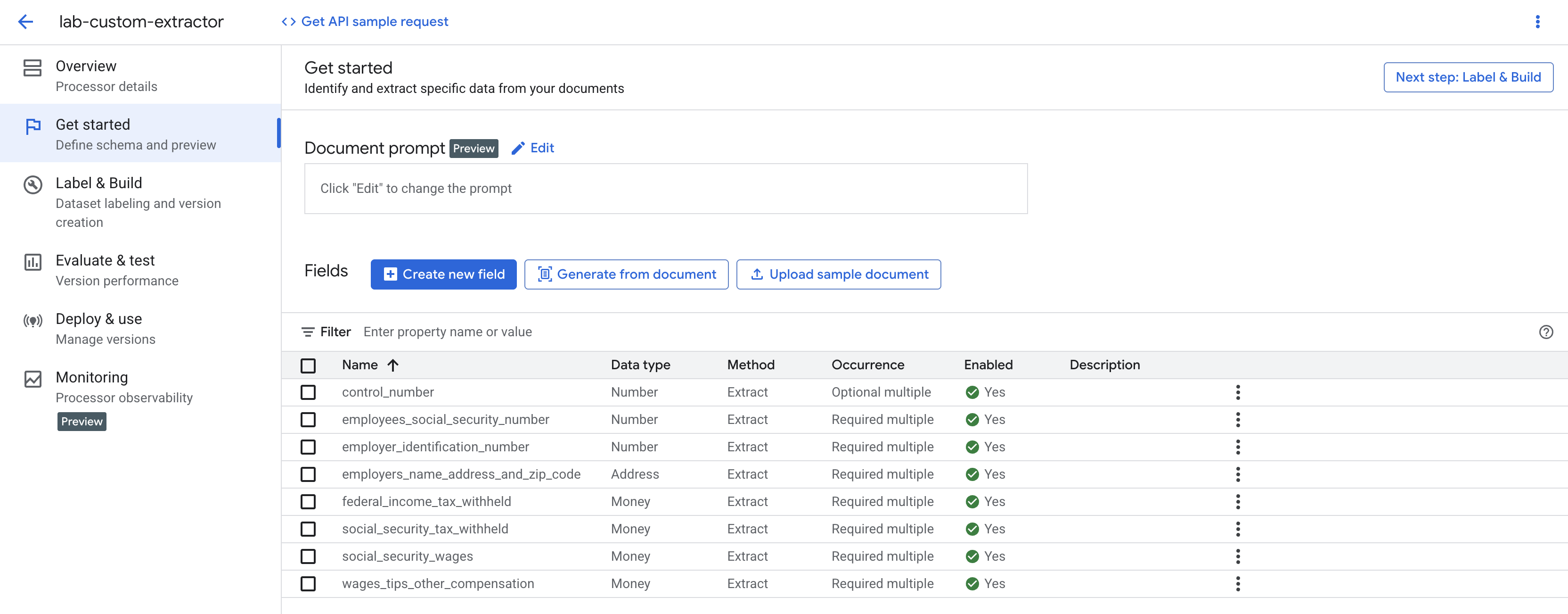 create and manage labels for different fields