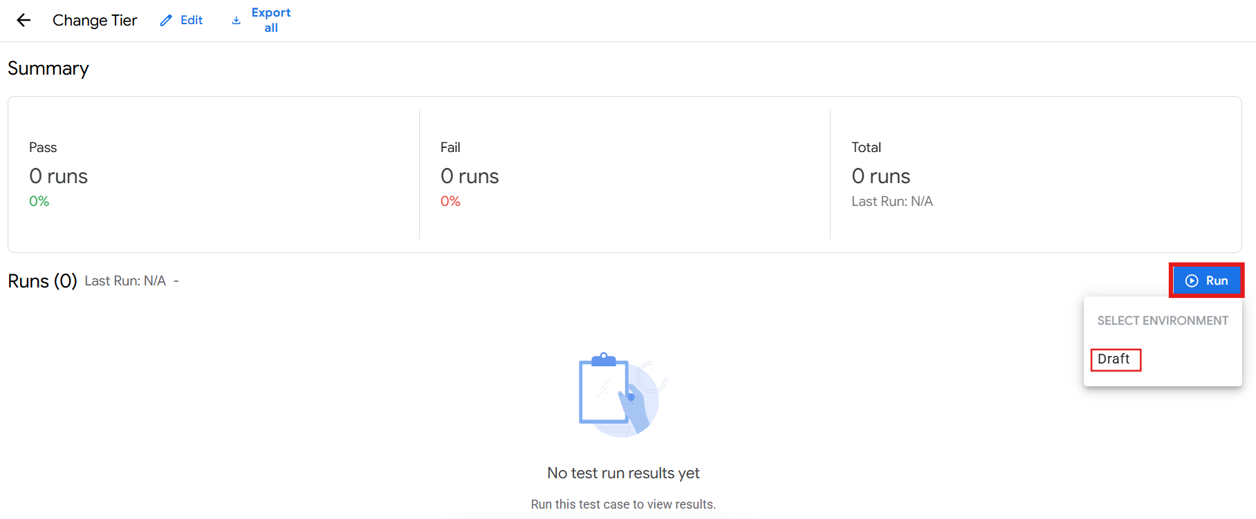 Run Test Case