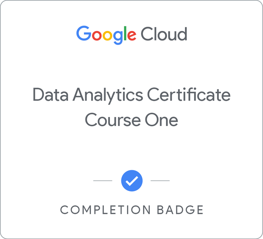 Badge for Introduction to Data Analytics in Google Cloud