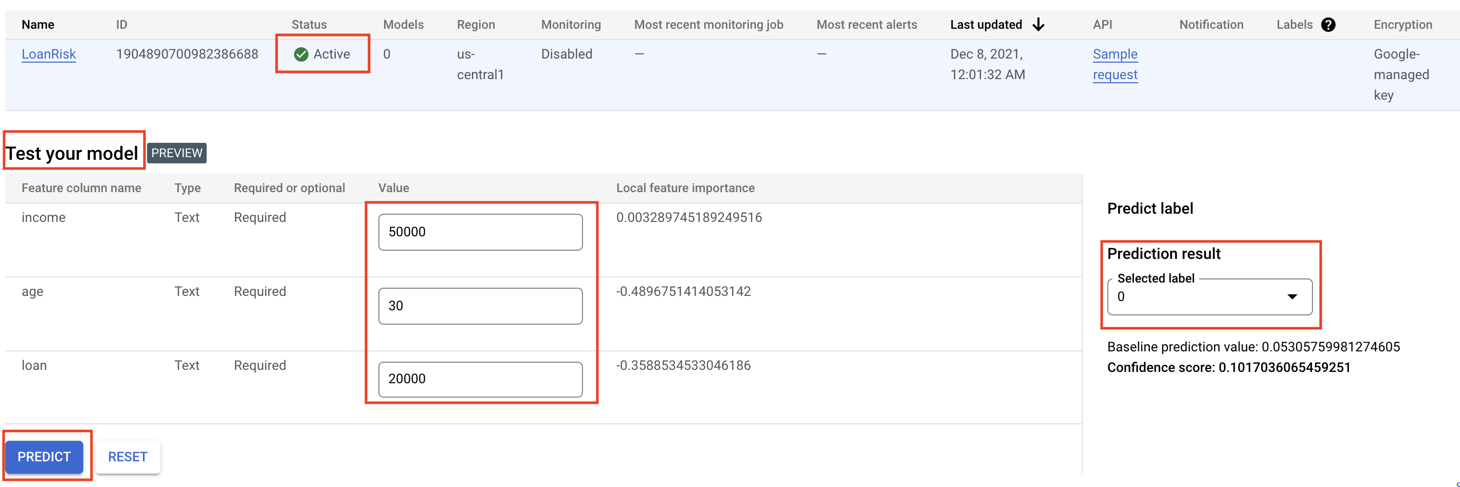 Prediction steps highlighted in the relevant sections