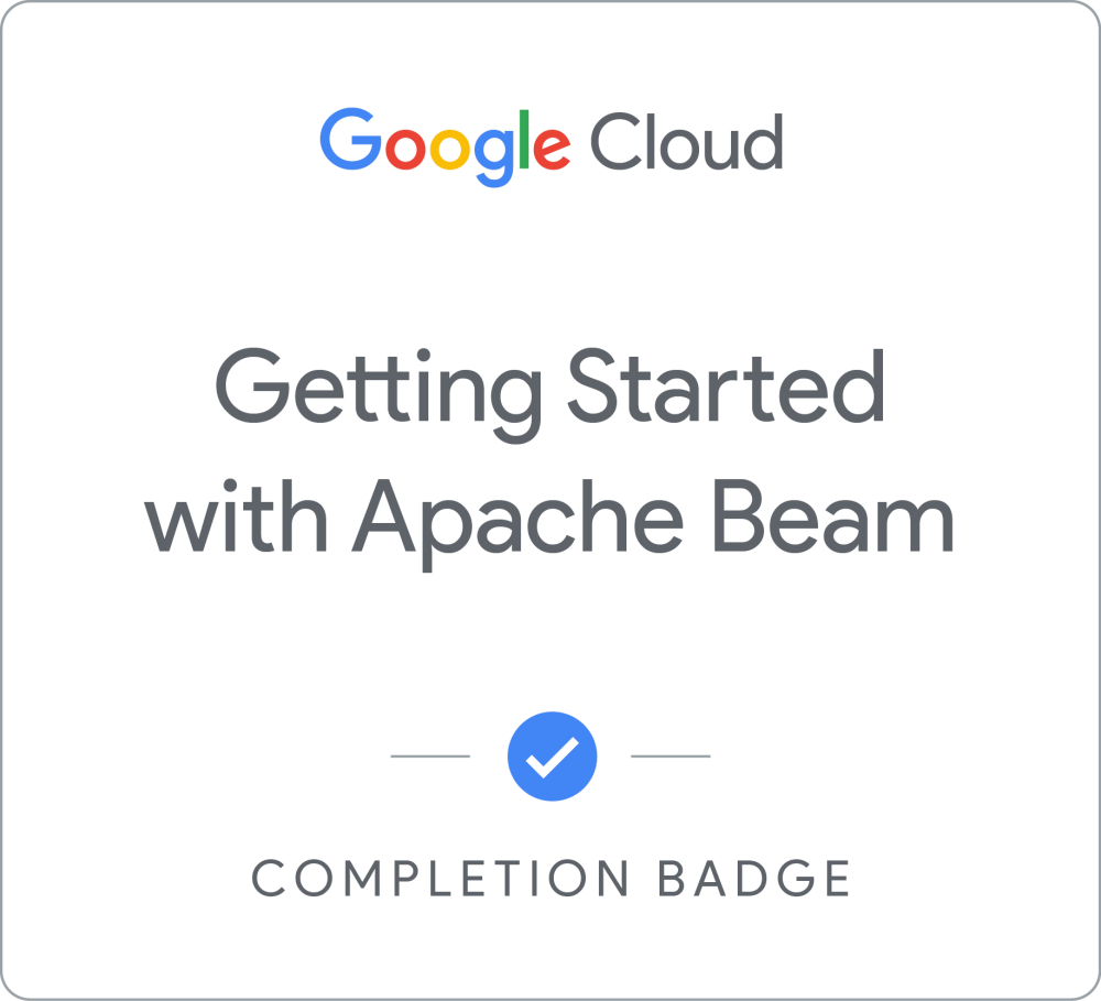 Значок за Getting Started with Apache Beam