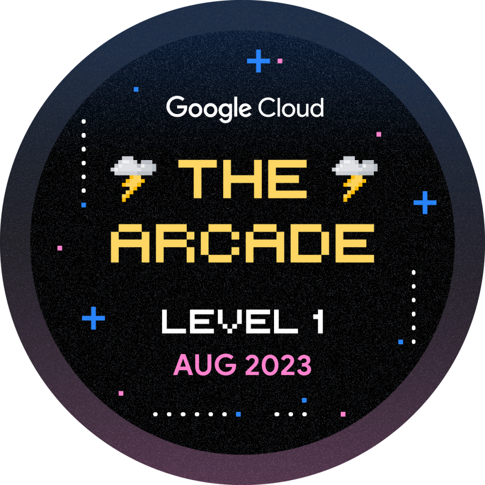 Level 1: BigQuery ML, Cloud Architecture and Devops Skills のバッジ