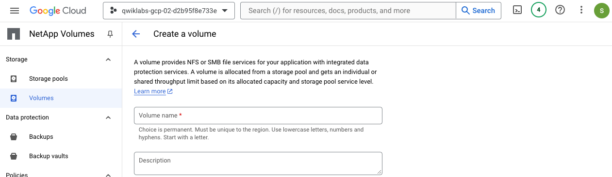 create a volume with blank fields