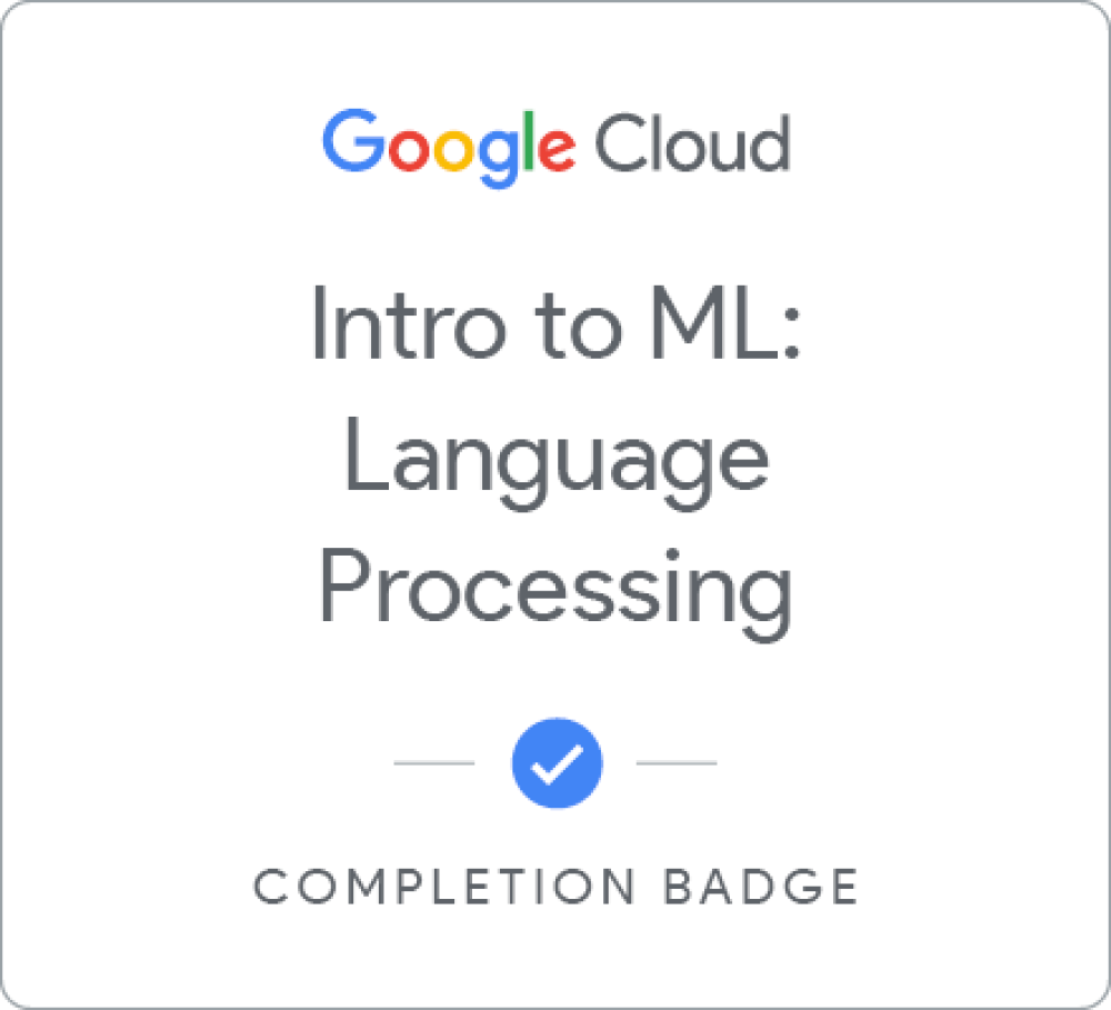 Insignia de Intro to ML: Language Processing