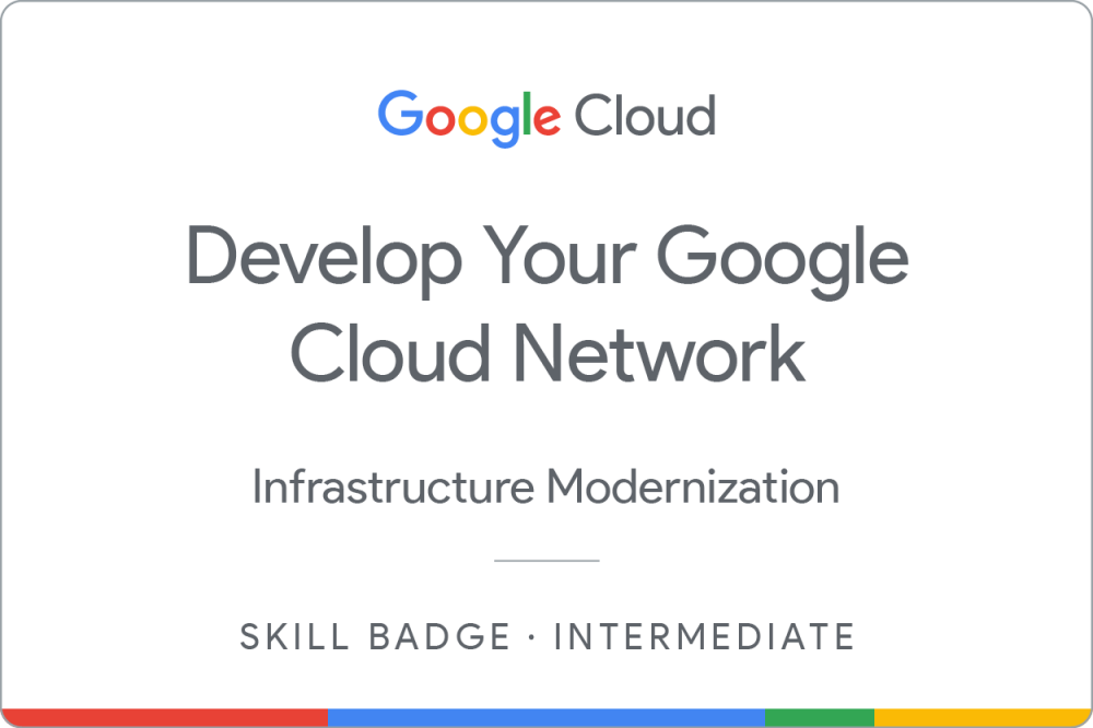 Badge untuk Set up and Configure a Cloud Environment in Google Cloud