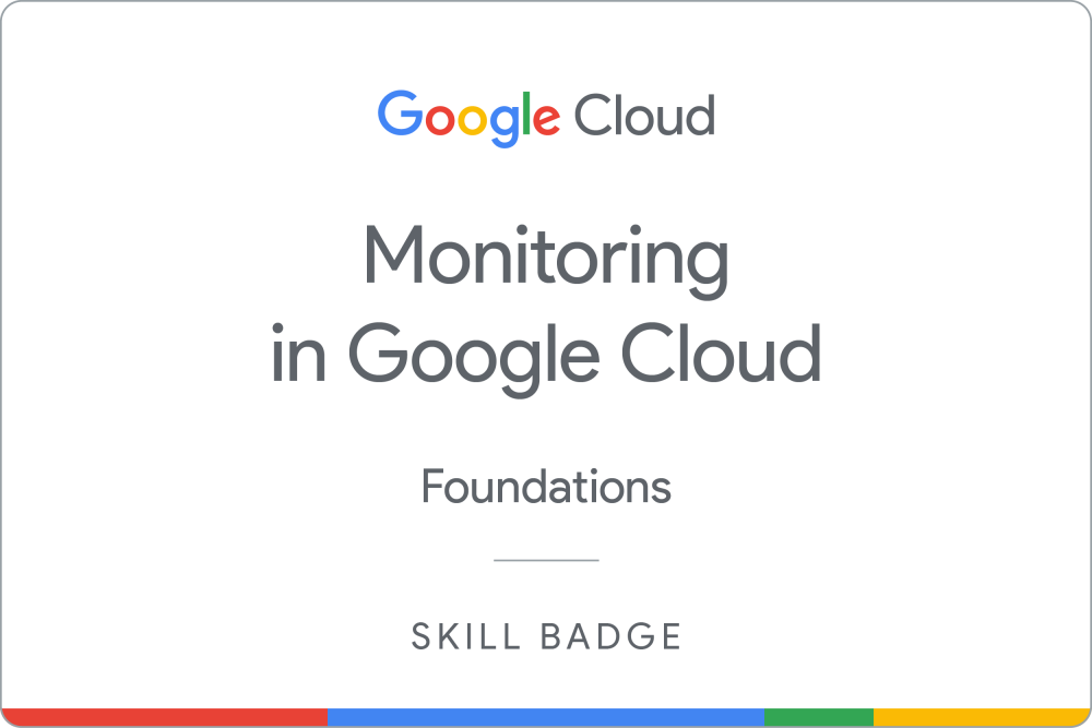 Monitoring in Google Cloud のバッジ