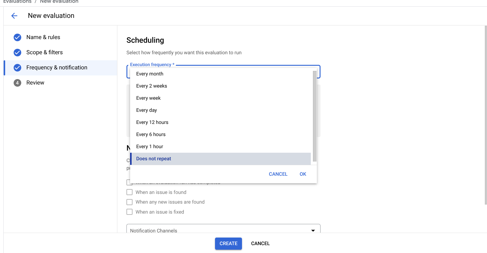 New evaluation scheduling