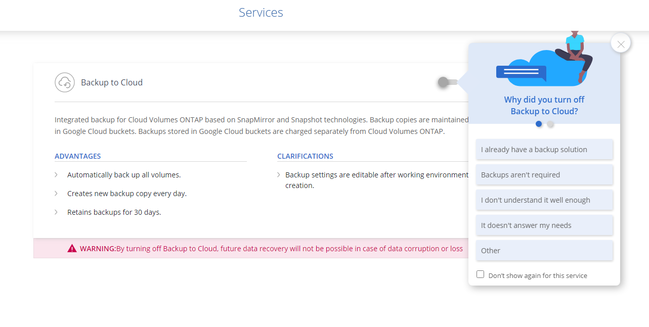 The Services page