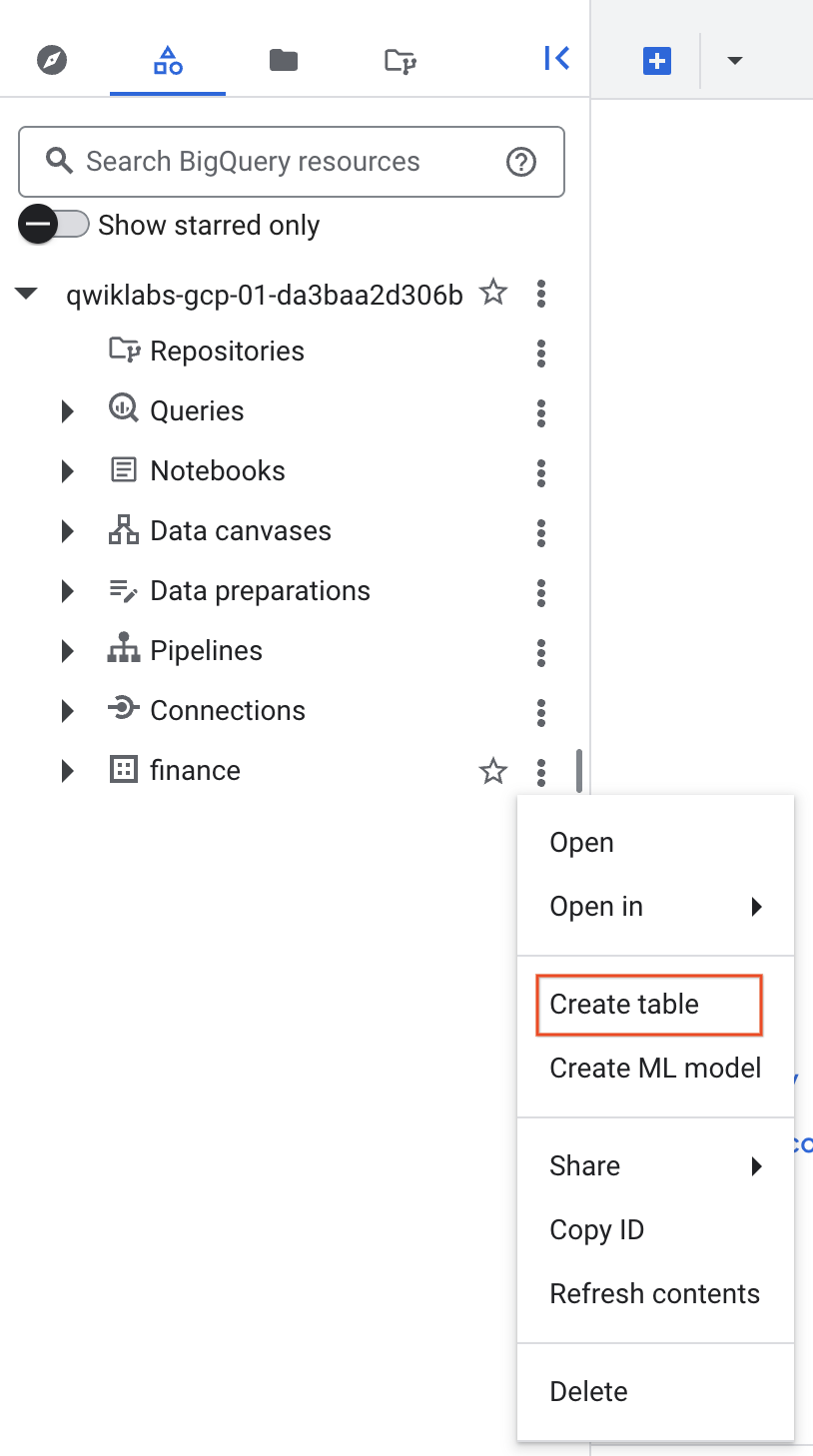 CREATE TABLE button highlighted