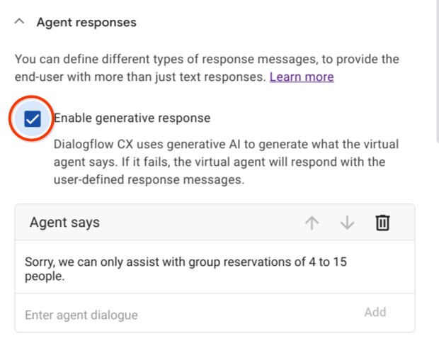 Enable Generative Fallback on Parameter Number of Guests