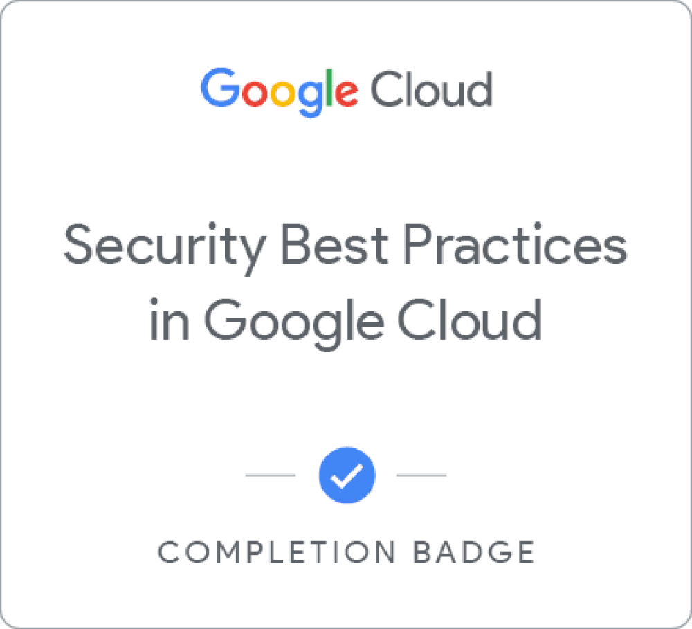 Insignia de Security Best Practices in Google Cloud - Español
