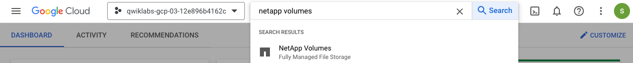 Search NetApp Volumes