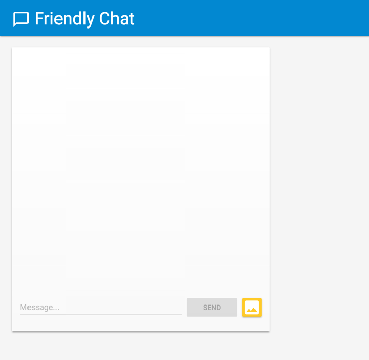 Friendly chat application UI