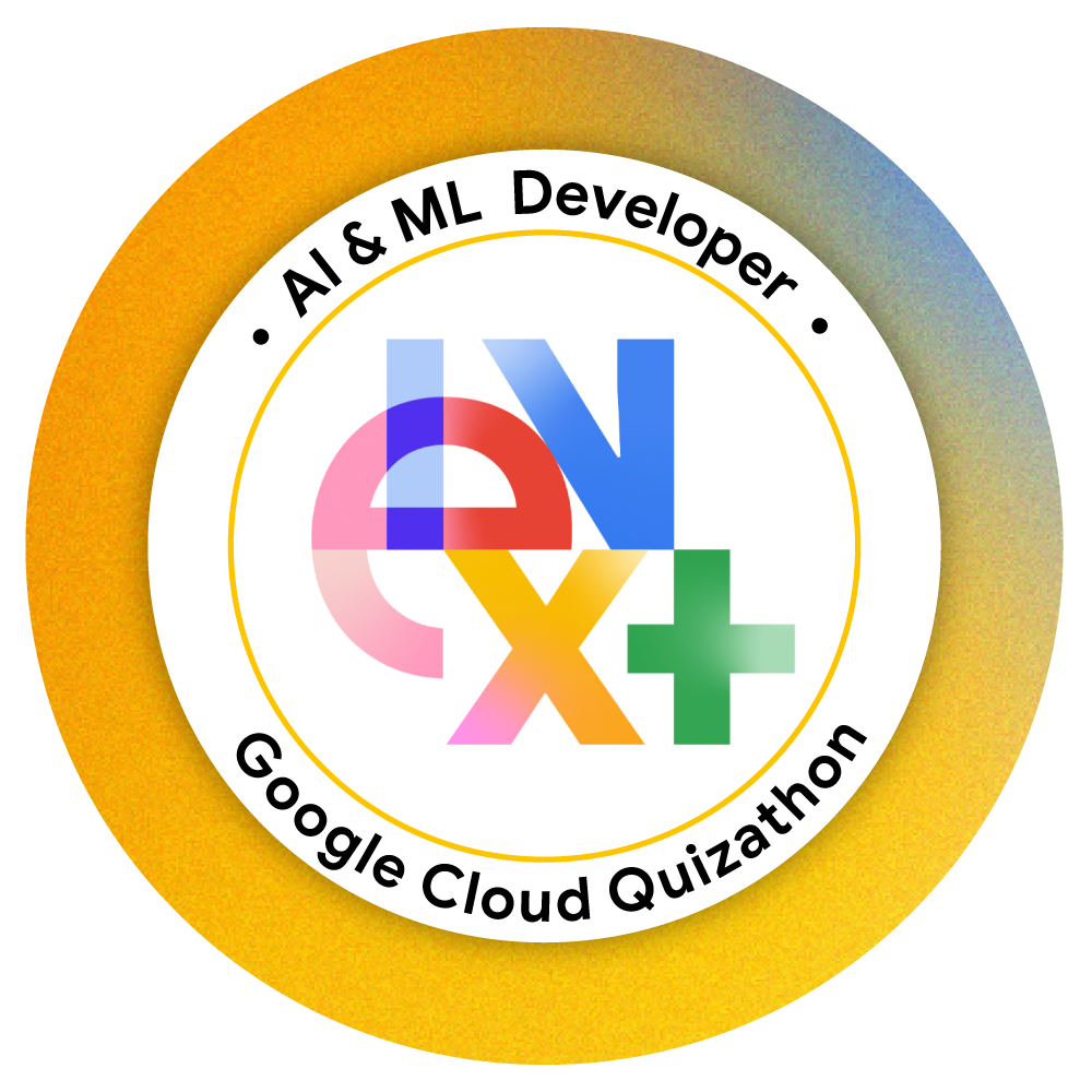 Badge for AI & ML Developer Quizathon