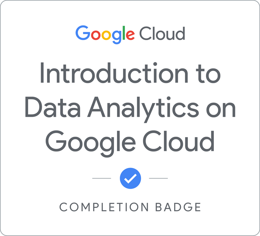 Badge per Introduction to Data Analytics on Google Cloud