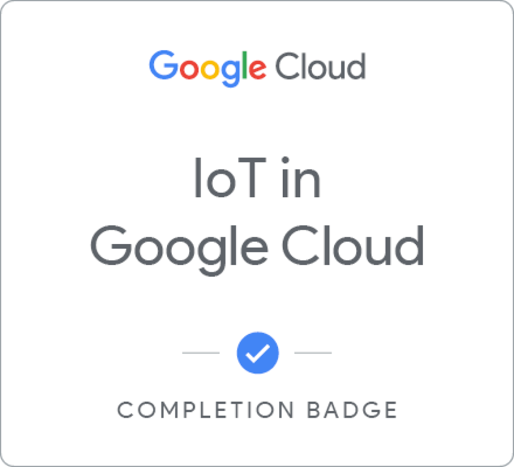 Badge for IoT in the Google Cloud