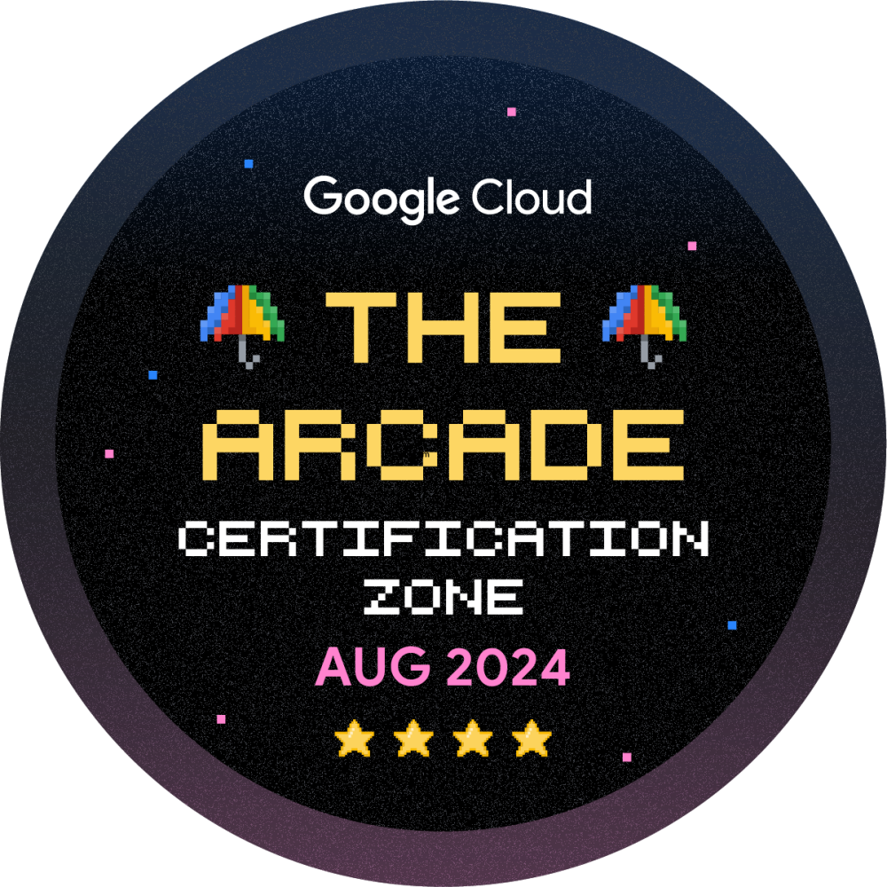 The Arcade Certification Zone August 2024 のバッジ