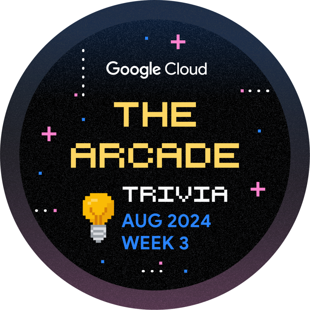 Insignia de El Arcade Trivia de Agosto de 2024 semana 3