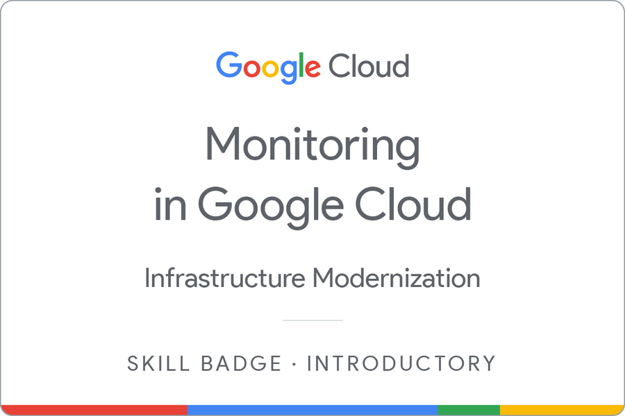 Odznaka za ukończenie szkolenia Monitoring in Google Cloud