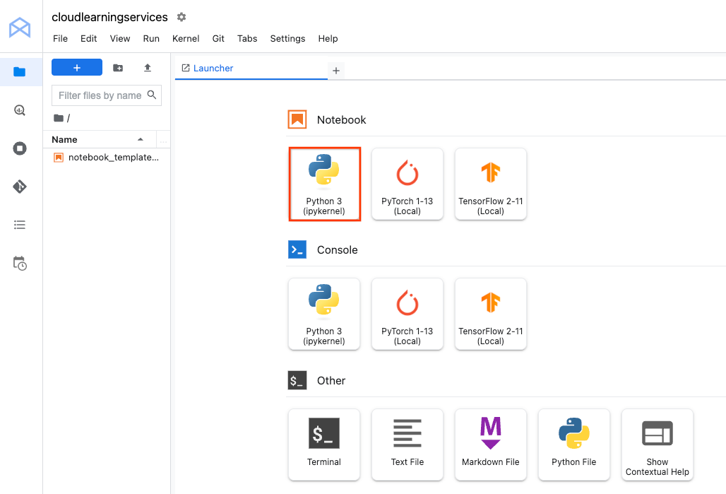 Open the Jupyter Notebook