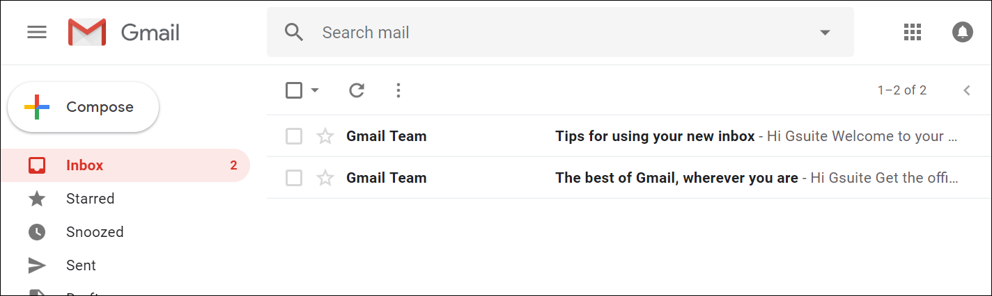 E-mails não lidos em negrito no Gmail